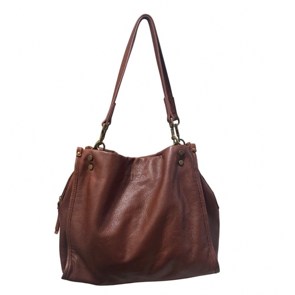 American Leather Co Lenox Satchel Women OS Cordovan Excellent Triple Entry Bag - Picture 3 of 16